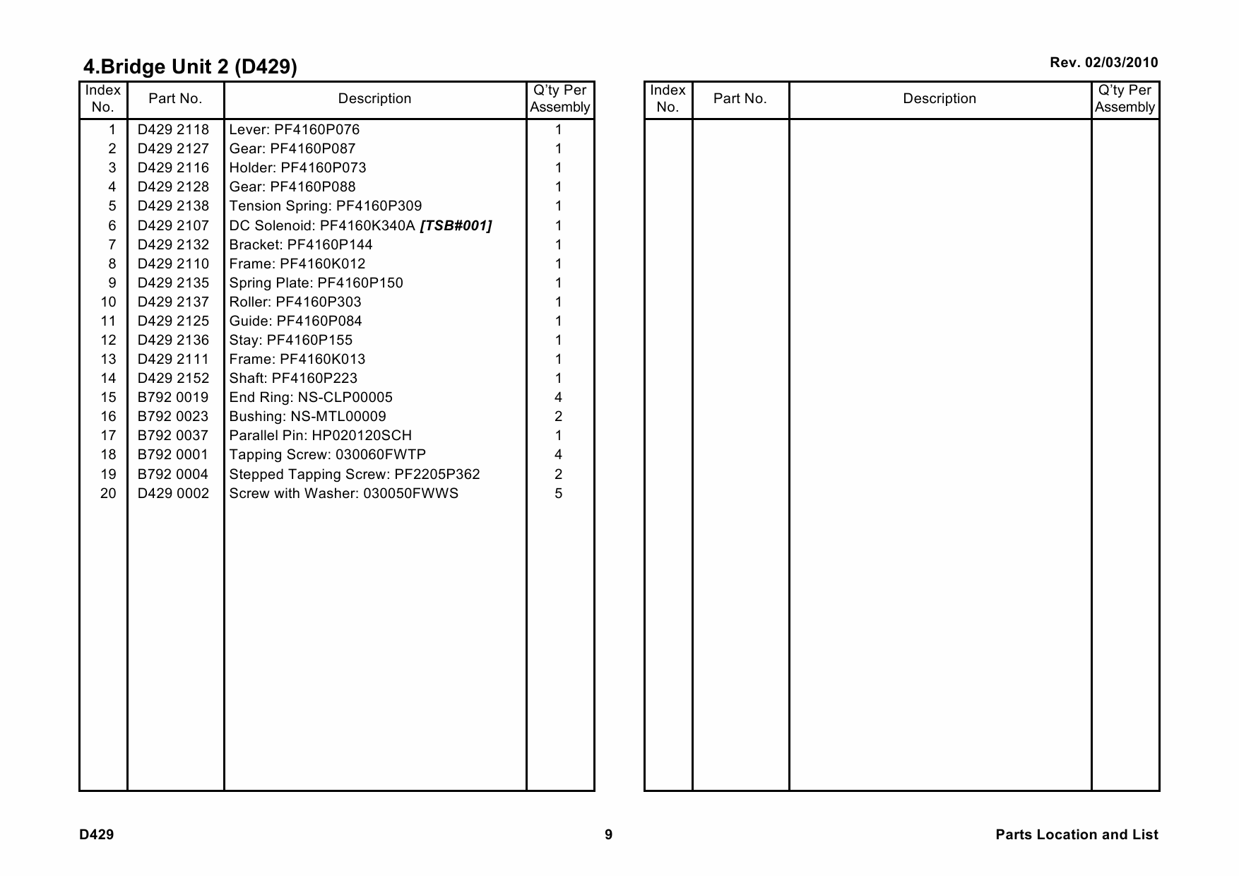 RICOH Options D429 INTERNAL-FINISHER-TYPE-C2550 Parts Catalog PDF download-6